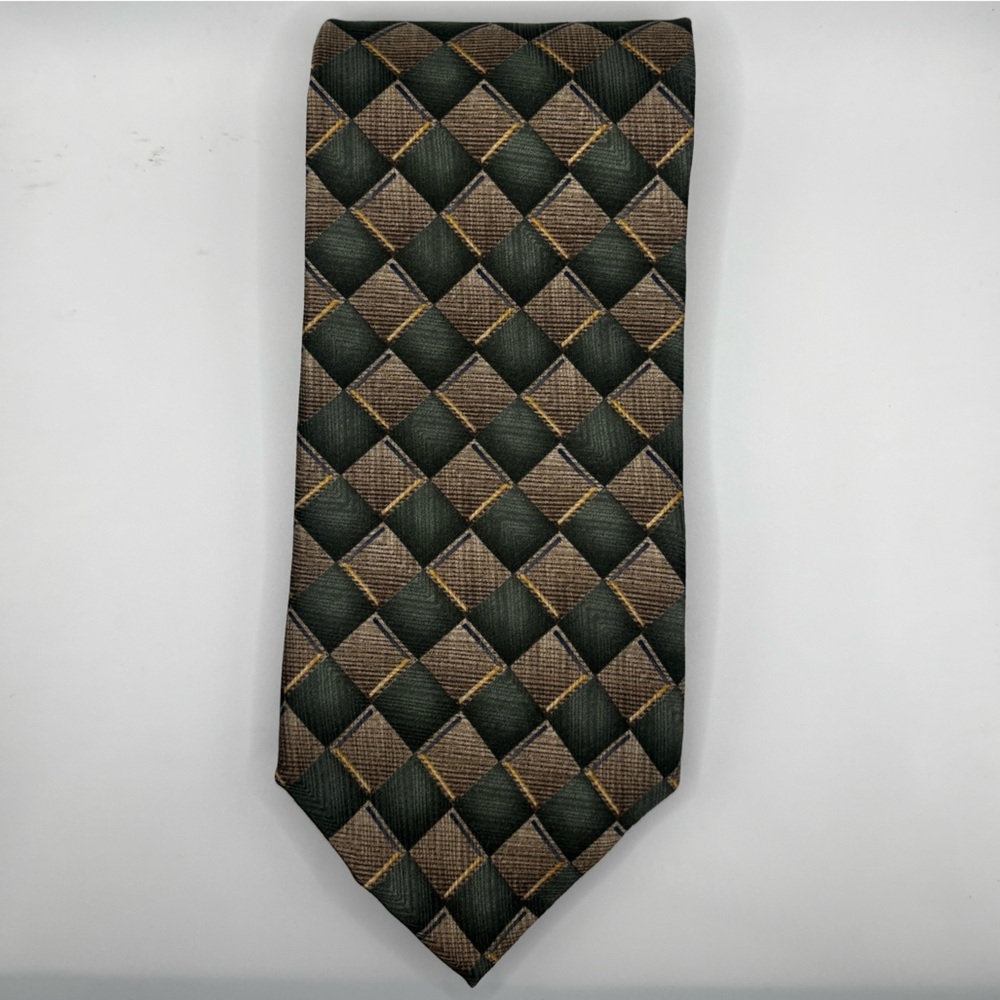 Elegant Brown and Gold Men's Tie